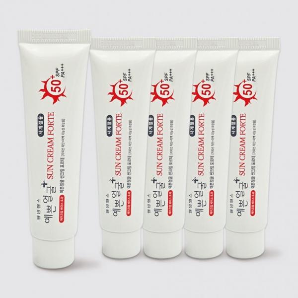 예쁜얼굴 썬크림 포르테 25g 5개
