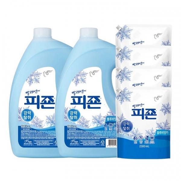 피죤 레귤러 섬유유연제 블루비앙카 3.1L x 2 + 2.3L x 4