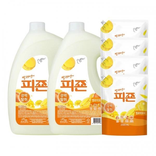 피죤 레귤러 섬유유연제 옐로미모사 3.1L x 2 + 2.3L x 4