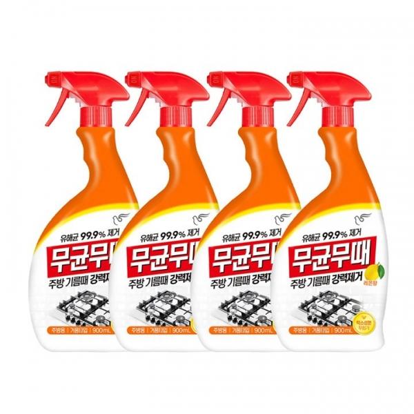 피죤 무균무때 세정제 주방용 900ml x 4
