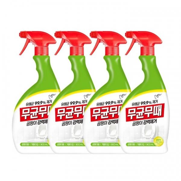 피죤 무균무때 세정제 곰팡이용 900ml x 4