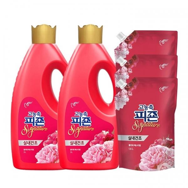 피죤 고농축 시그니처 섬유유연제 플라워페스티벌 2L x 2 + 1.6L x 3