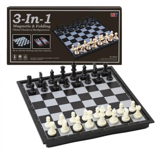 접이식 자석 체스판(25cmX25cm)체커 백개먼 3in1 보드게임