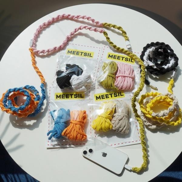코드삭스 만들기 멀티탭 DIY [꽈배기 코드 케이블전선 삭스꾸미기 커스텀 리폼 충전기보호 커버 취미 키트]