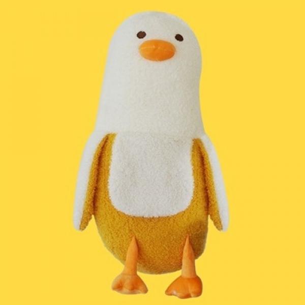 바나나 오리 바디필로우 인형 쿠션 [애착 안고자는 귀여운 동물 봉제 수면 하찮은 킹받는 베개 선물]