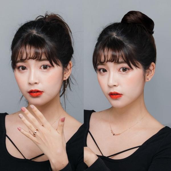 올림 똥머리 당고머리 가발