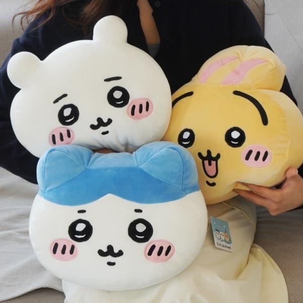캐릭터 차량용 목쿠션 차 목베개 인형 쿠션 [정품 치이카와 먼작귀 차량 얼굴 굿즈 자동차 운전석 의자 템]
