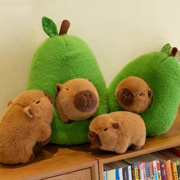 귀여운 대형 아보카도 카피바라 인형 쿠션 2size 케이스포함 안고자는 캐피바라 애착인형 캐릭터 모찌 굿즈