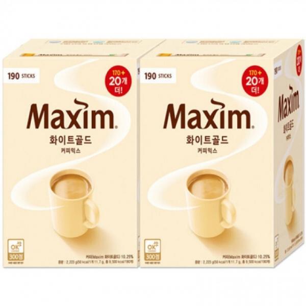 동서맥심화이트골드 커피믹스 190Tx2개