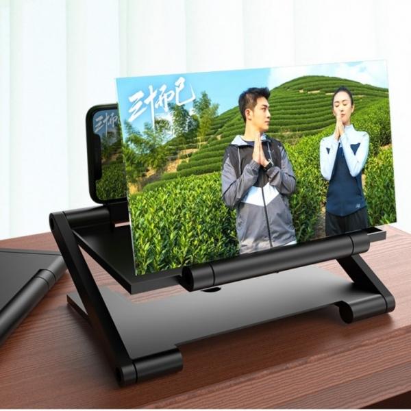 높이조절 확대 스크린 스마트폰 확대경 거치대
