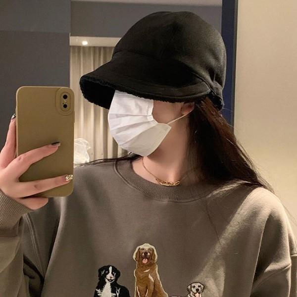 짧은챙 퍼 따듯한 벙거지 양털 겨울 모자 빈티지 스타일 여성 패션 윈터 다양한 코디