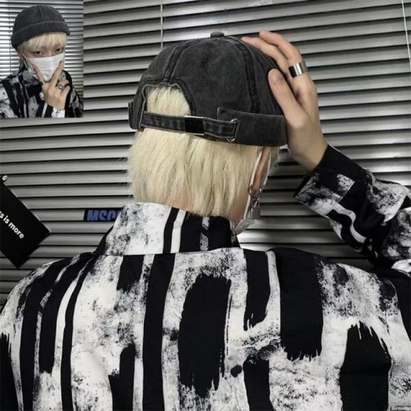 빈티지 창없는모자 심플 와치 캡 레옹 짧은비니 모자
