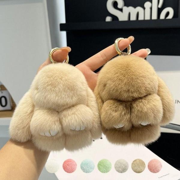토끼 인형 열쇠고리 귀여운 가방 악세서리 10cm 장식고리 선물 품품이 열쇠고리 체인형 방울