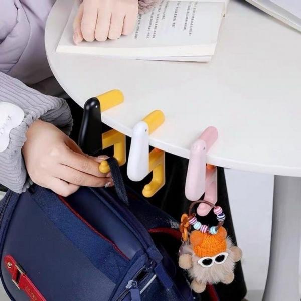 귀여운 책상용 가방 걸이 행거 후크형 초딩용 고정식 행거 고리 사무실 정리정돈 보관 모자