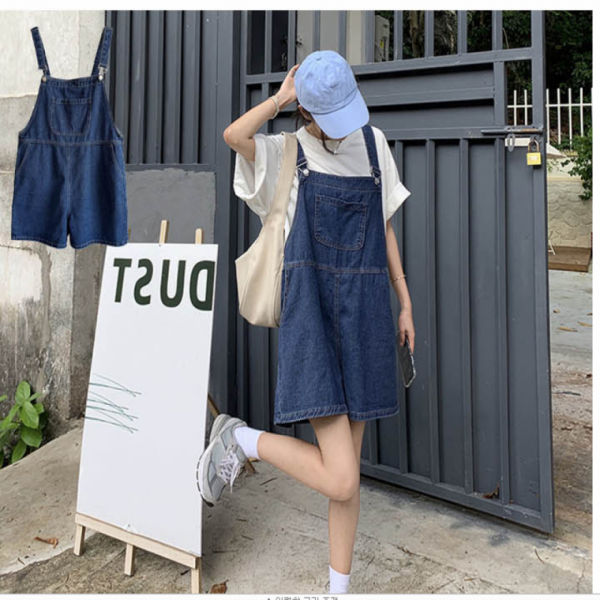 여자멜빵반바지 여름 귀여운 디자인 데일리 나들이 밸빵 바지 아웃도어