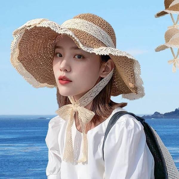 여성 야외 활동 디자인 데일리 넉넉한 사이즈 내추럴 세련된 스타일 레이스 포인트 휴양지