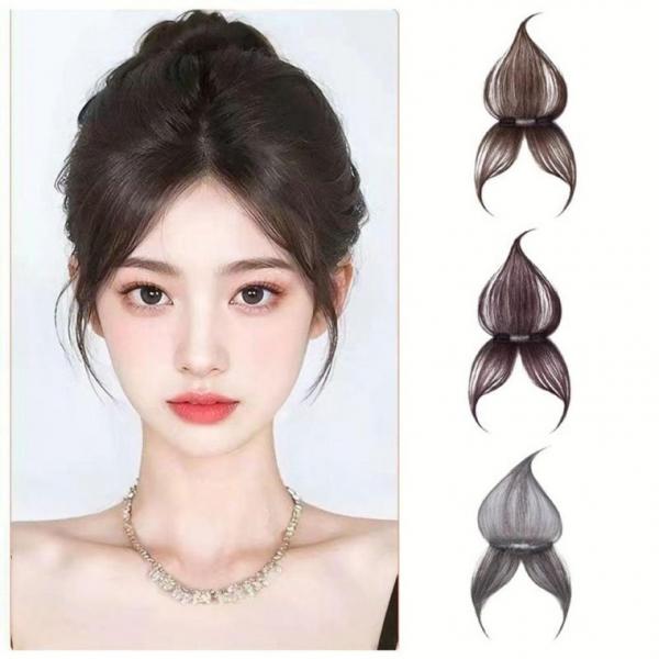 얇은 정수리 앞머리 부분가발 헤어피스 간편 피스 커버 자연스러운 여성 부분 가발 정수리