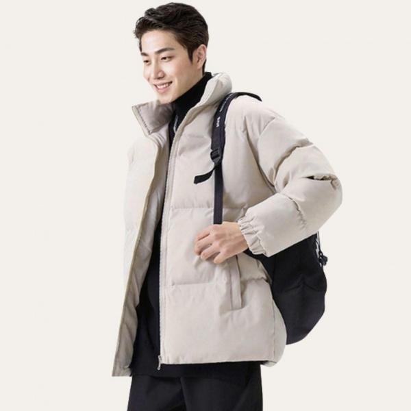 오버핏 숏 패딩 하이넥 겨울 푸퍼 다운 점퍼 남녀공용 하프 점퍼 여성 간절기 다운 여자 남성 패딩 남자