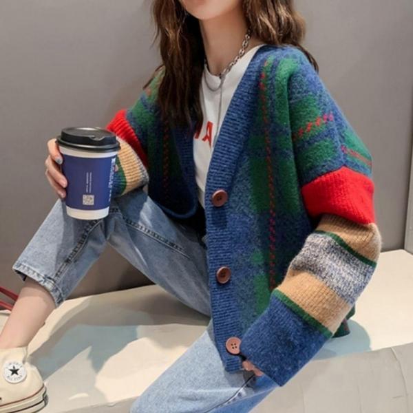 엣지 도톰 여성가디건 컬러풀 봄 가을 여자 가디건 간절기가디건 예쁜가디건 가을가디건 여자가디건