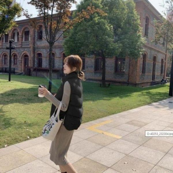 패딩조끼옷 조끼 쪼끼 등원룩 임산부 캐주얼 패딩 여 겨울 빅사이즈 여성 베스트 패딩 조끼 골프