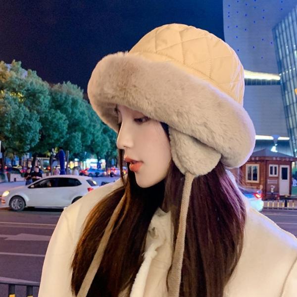 패딩 플러스 퍼 귀마개 모자 군밤 방한 귀도리 겨울 여성 바라클라바 등산 털 여자 헌팅
