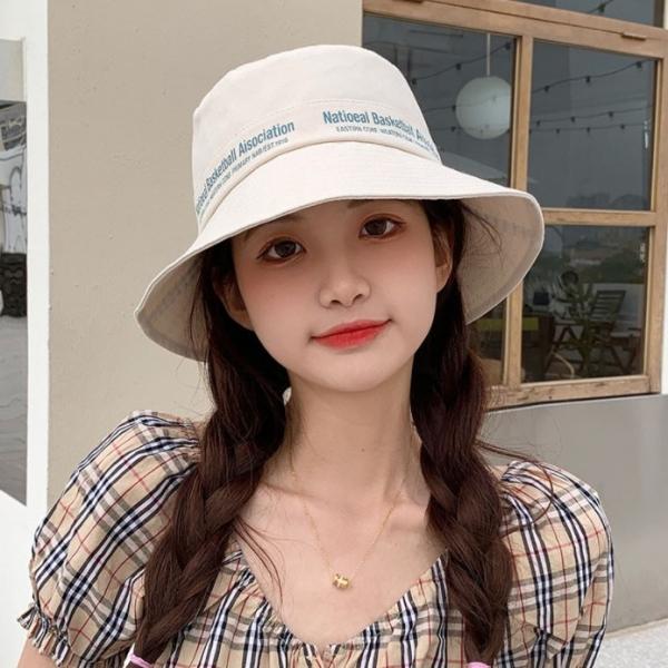 은창]미들 레터링 스트랩 벙거지 모자 벙거지모자 선캡 썬캡 여름 캡모자 밀짚 왕골 나들이 여성 성인 여