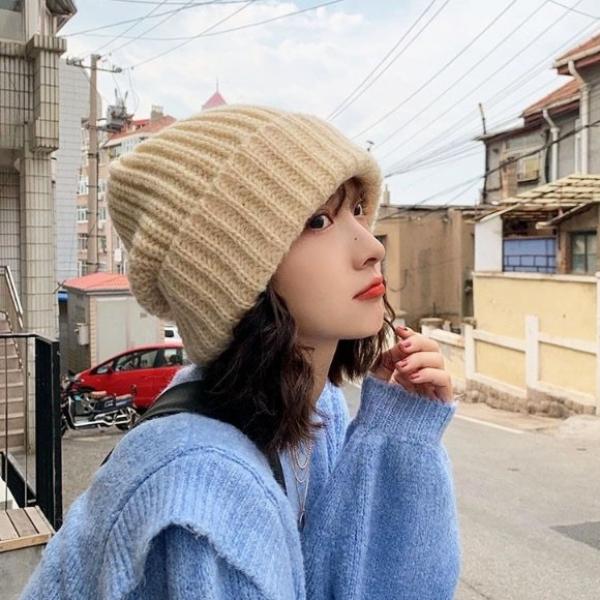 은창]루즈 컬러풀 골지 니트 비니 모자 털모자 보온 가을 겨울 겨울모자 여성 벙거지 모자 히트 선물 단체