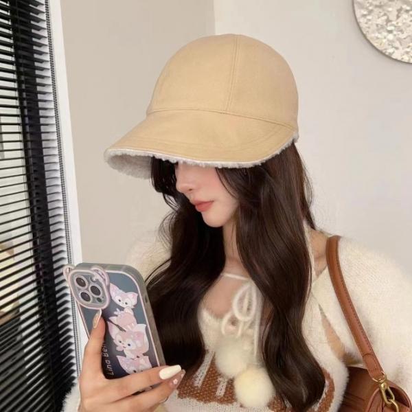 은창]뽀글이 양면 스트랩 조절 챙 모자 벙거지 털모자 보온 가을 겨울 겨울모자 여성 벙거지 모자 히트 선