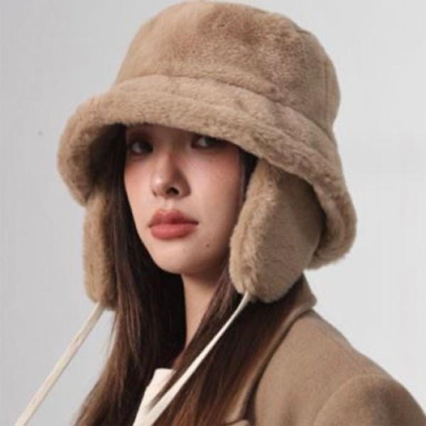 은창]방울 벙거지 탈부착 퍼 귀도리 모자 벙거지 귀마개 털모자 보온 가을 겨울 겨울모자 여성 군밤모자 방