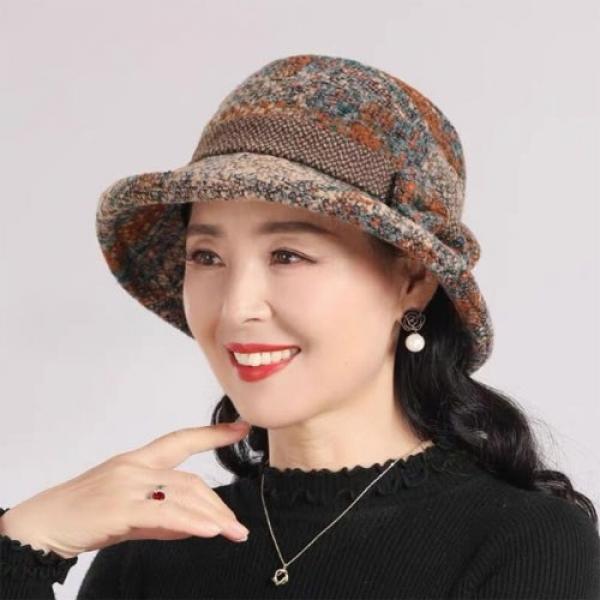 은창]트위드 리본 엘레강스 포근 모자 벙거지 귀마개 털모자 보온 가을 겨울 겨울모자 여성 군밤모자 방