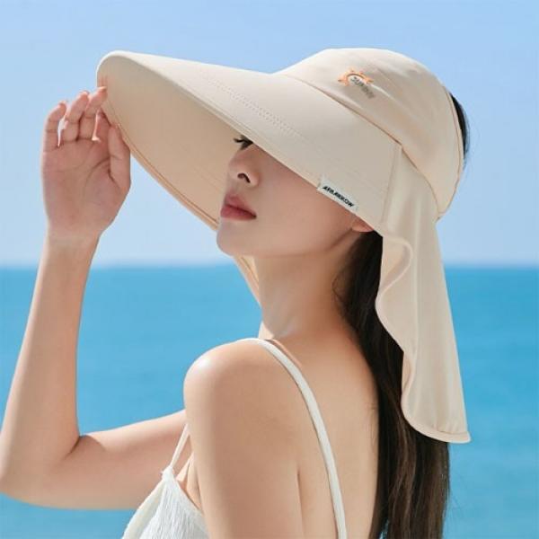 은창]써니 백 커버 선캡 모자 남여공용 벙거지 모자 선캡 모자 썬캡 여름 왕골 여름 자외선차단 여성
