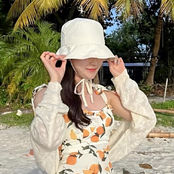 [보리별] 러블리 끈 버킷햇 벙거지 여성 가벼운 챙모자 턱끈 리본 투웨이 와이어 보넷 모자