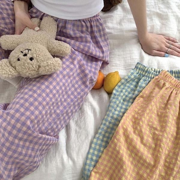 온모어 홈웨어 여성잠옷 잠옷바지 여름잠옷 실내복 여자잠옷 수면잠옷 여성실내복 면잠옷바지 파자마바지