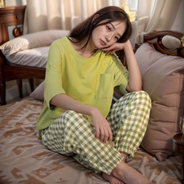 온모어 잠옷 잠옷바지 여성잠옷 잠옷세트 여자잠옷 반팔잠옷 여성잠옷세트 파자마파티 여성실내복 홈웨어세