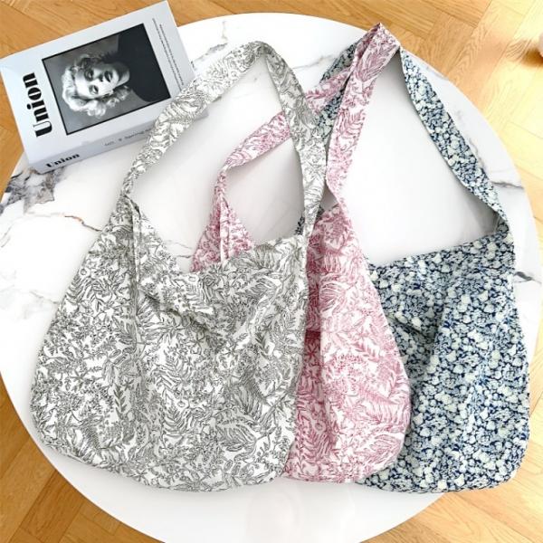 [CU] 플라워 에코백 꽃무늬 데일리 여성 호피 숄더백 여행 쇼퍼백 보헤미안 연예인가방