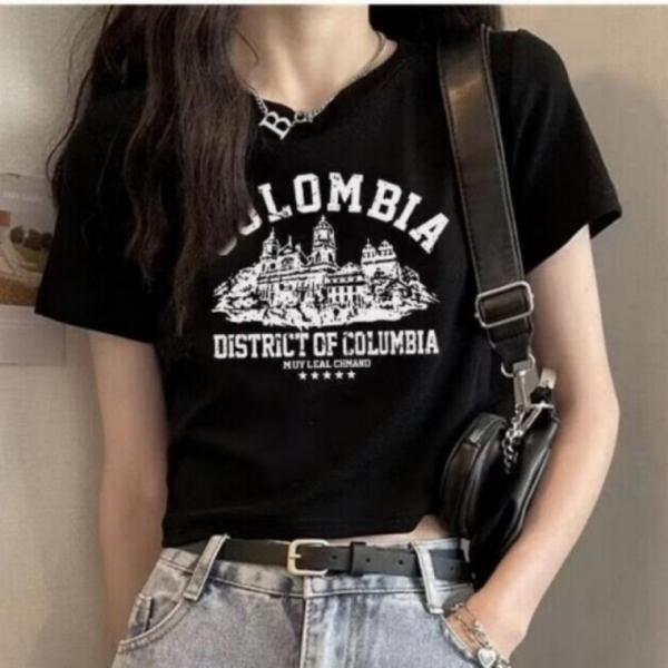 학생 댄스티셔츠 수련회 반팔 여성 여행티셔츠 이너티 데일리티셔츠