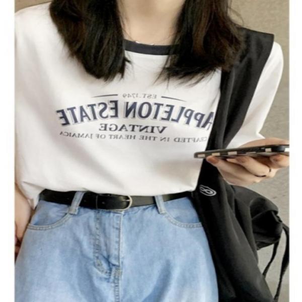 세미 여성 크롭 라운드 여성 예쁜 3개티 여름 반팔 셔츠 티셔츠 반팔