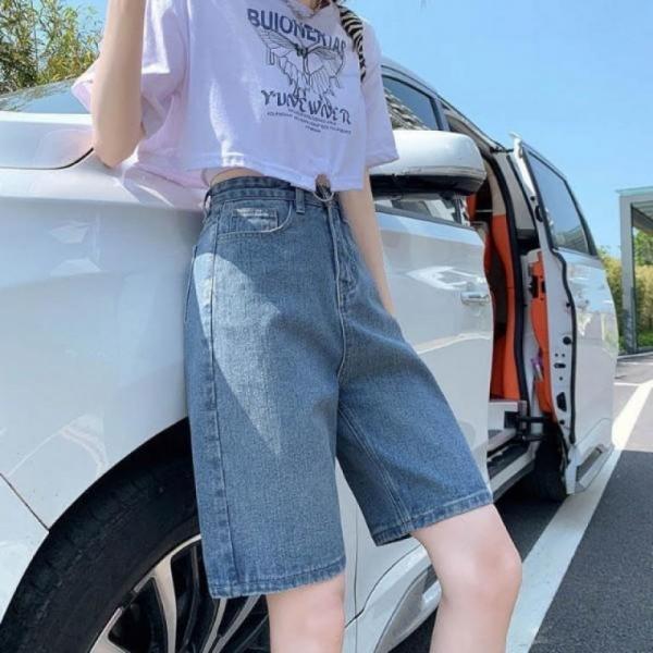 진청 흑청 여자 여름 캐주얼 하의 패션 데일리 숏팬츠 바지 데님팬츠 여성