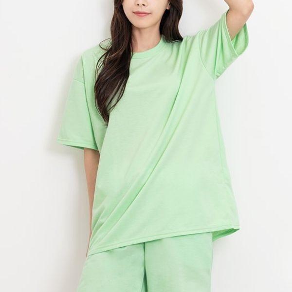 여자 반팔티 라운드티 홈웨어 오버핏 여성 티셔츠