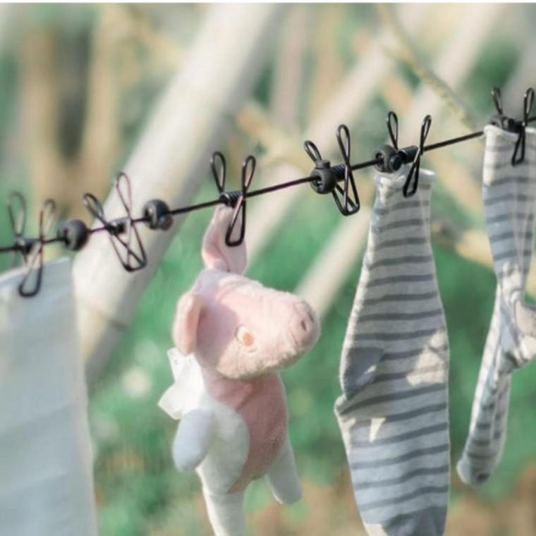 캠핑 휴대용빨래줄 길이조절 빨래건조줄