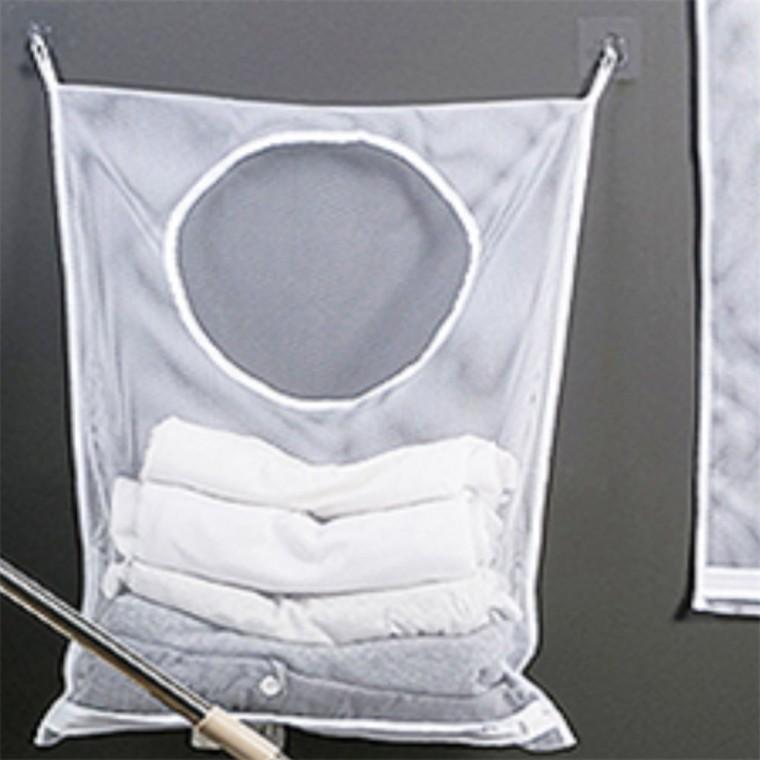 메쉬망걸이 메쉬수납행거 빨래바구니걸이 빨래수거함