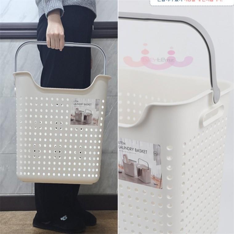 손잡이 빨래 세탁물 바구니 대형 빨래바구니대용량 가정용분리수거함 플라스틱사각바구니대형