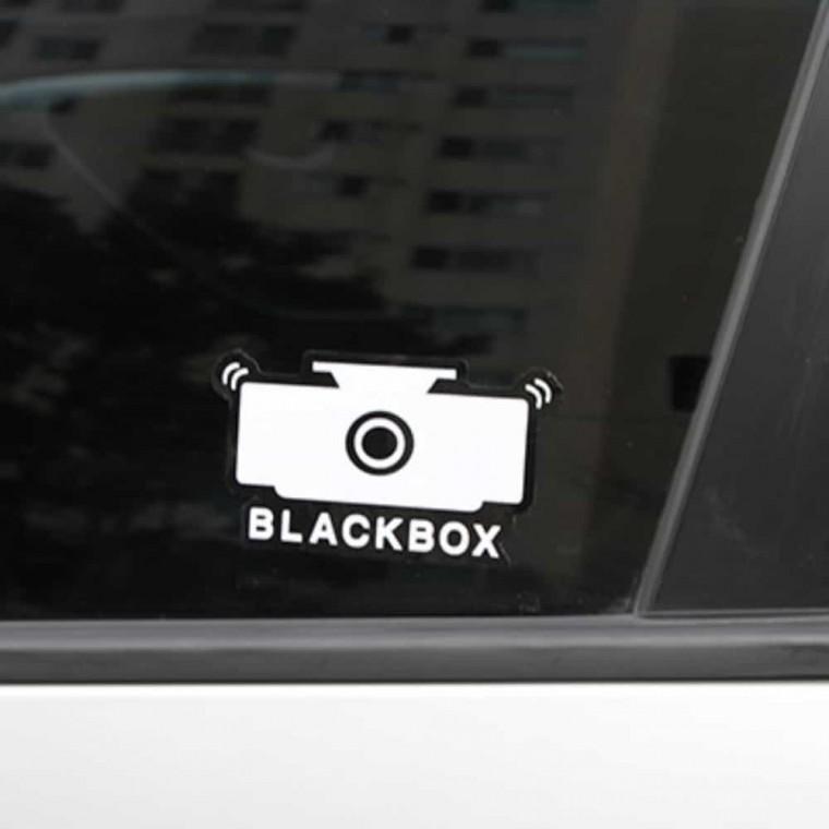 BLACKBOX 화이트 2개 차량안전스티커 블랙박스차스티커 자동차스티커 차량용스티커 자동차안전스티커
