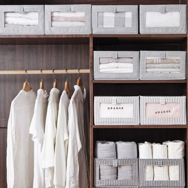 오픈형 패브릭 언더베드 옷 속옷 수납 정리