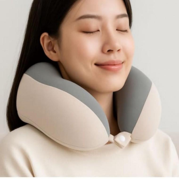 구름 목베개 전용파우치 메모리폼 U형 비행기 차량용 쿠션