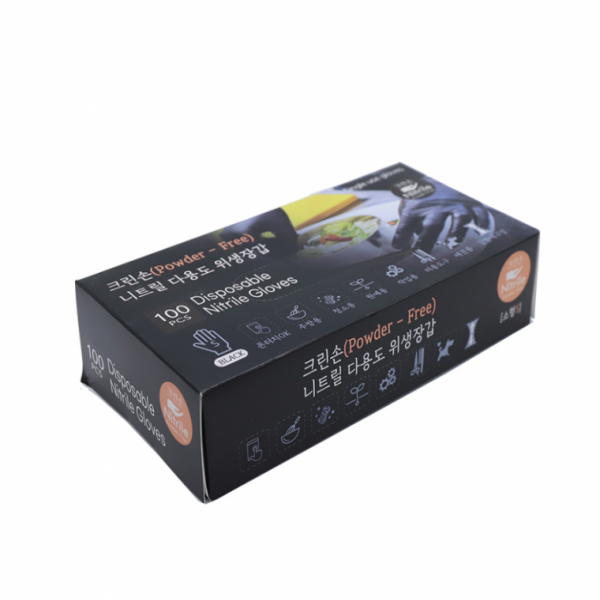 크린손니트릴장갑 100P 블랙 S 0074