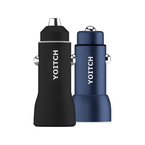 폰세상 요이치 차량용 퀵차지 3.0 36W USB 2포트 고속 충전기 시거잭 엘빈 2세대 (C타입 케이블 포함)