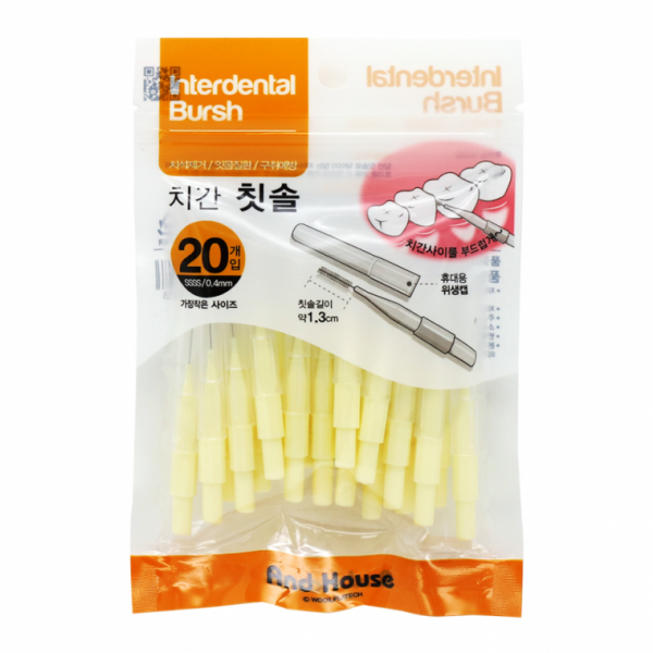 우일 치간칫솔I형 20P SSSS 0.4mm-8328