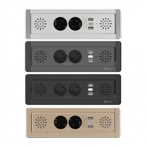KC 3in1 매립형 2구 콘센트 블루투스 스피커 회전형 USB 단자 매입형 빌트인