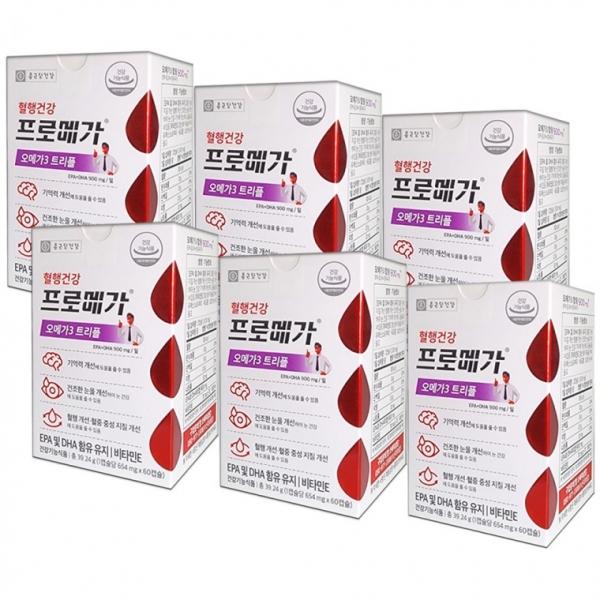 종근당건강 프로메가 오메가3 트리플 60캡슐 6박스